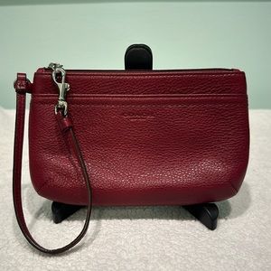 Coach Wristlet Red Leather